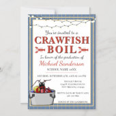 ザリガニ煮沸特別イベント学校卒業 マグネット招待状 (正面)