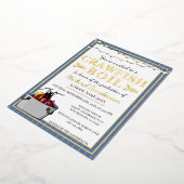 ザリガニ煮沸特別イベント学校卒業 箔招待状 (回転した状態)