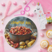 ザリガニ煮沸紙プレート ペーパープレート (パーティー)