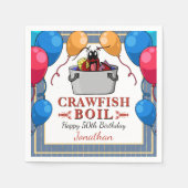 ザリガニ煮沸誕生日シーフードパーティー スタンダードカクテルナプキン (正面)