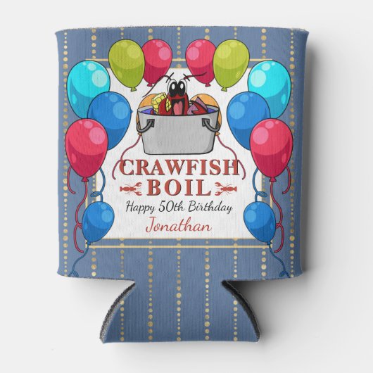 ザリガニ煮沸誕生日シーフードパーティー 缶クーラー (正面)