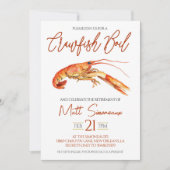 ザリガニ煮沸退職パーティの招待状 招待状 (正面)