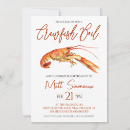 ザリガニ煮沸退職パーティの招待状 招待状