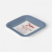 ザリガニ煮魚青卒業パーティー ペーパープレート (傾斜あり)