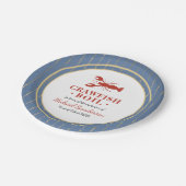 ザリガニ煮魚青卒業パーティー ペーパープレート (アングル)