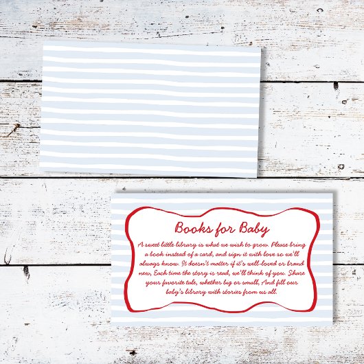 ザリガニ用ベビーの本が赤ちゃんシャワーを沸かす エンクロージャーカード