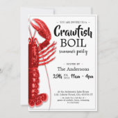 ザリガニ白黒夏パーティー 招待状 (正面)