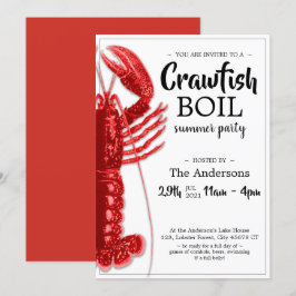 ザリガニ白黒夏パーティー 招待状