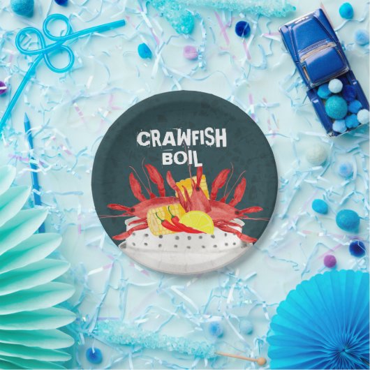 ザリガニ魚介類の夏のパーティー ペーパープレート (パーティー)