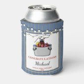 ザリガニ魚介類ボイルブルー金ゴールド卒業パーティー 缶クーラー (缶裏面)