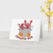 ザリガニ カード (黄色い花)