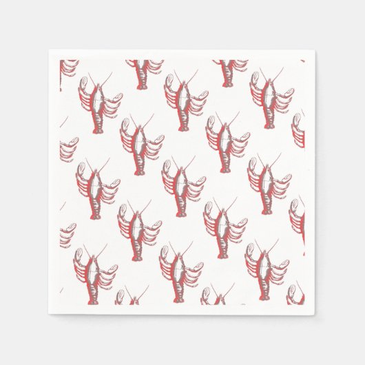 ザリガニ スタンダードカクテルナプキン (正面)
