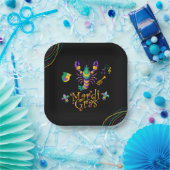 ザリガニ/トランペット/マスク/（紋章の）フラ・ダ・リマルディグラ ペーパープレート (パーティー)