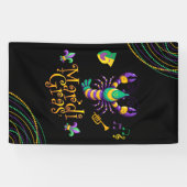 ザリガニ/トランペット/マスク/（紋章の）フラ・ダ・リマルディグラ 横断幕 (横)