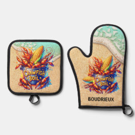 ザリガニ 鍋つかみ&鍋敷きセット