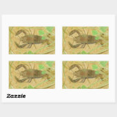 ザリガニ 長方形シール (シート)