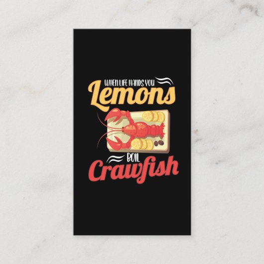 ザリザおもしろいリ煮えレモンロブスターの食べ物のジョーク 名刺 (正面)