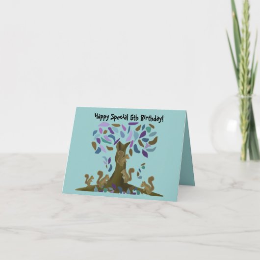 ザリスのツリーハウス誕生日カード カード (正面)