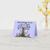 ザリスズツリーハウスハッピーバースデーカード カード (黄色い花)