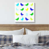 ザリス絵画チャリアによる着色鳥の数 キャンバスプリント (インサイチュ (寝室))