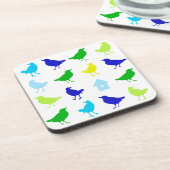 ザリス絵画チャリアによる着色鳥の数 コースター (左側)