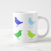 ザリス絵画チャリアによる着色鳥の数 ジャンボコーヒーマグカップ (右)