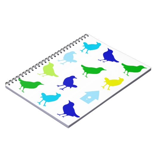 ザリス絵画チャリアによる着色鳥の数 ノートブック (左側)