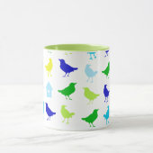 ザリス絵画チャリアによる着色鳥の数 マグカップ (中央)