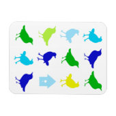 ザリス絵画チャリアによる着色鳥の数 マグネット (横)