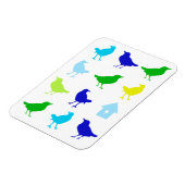 ザリス絵画チャリアによる着色鳥の数 マグネット (左側)