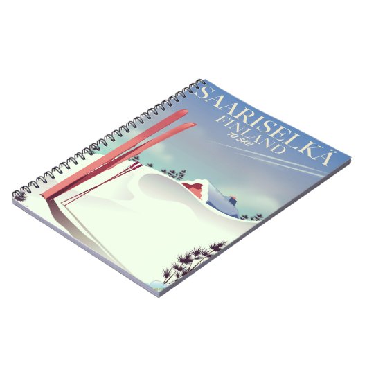 ザリセルカ・フィンランドのスキーポスター ノートブック (左側)