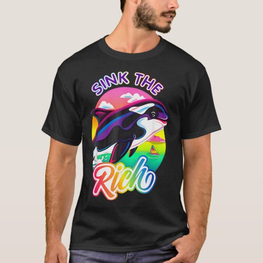 ザリッチオルカキラークジラミーム Tシャツ (正面)