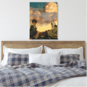 ザリトルピーチ， 1904年by Maxfield Parrish キャンバスプリント (インサイチュ (寝室))