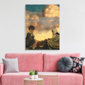 ザリトルピーチ， 1904年by Maxfield Parrish キャンバスプリント (インサイチュ (リビング))