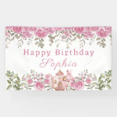 ザリトルフェアリー&ティーポット誕生日 横断幕 (横)