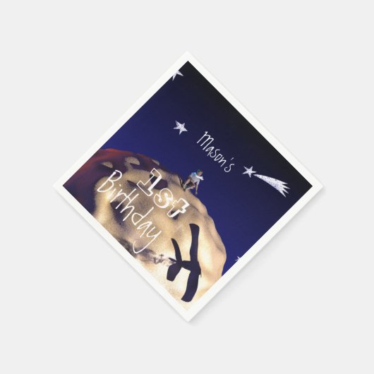 ザリトルプリンスファースト誕生日紙ナプキン スタンダードカクテルナプキン (角)