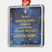 ザリトルプリンス引用文と星 メタルオーナメント (左)