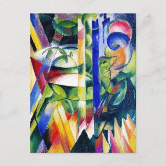 ザリトルマウンテンヤギ絵画ズズバイフランツ・マーク ポストカード (正面)