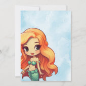 ザリトルマーメイドプールパーティー誕生日招待状 招待状 (裏面)