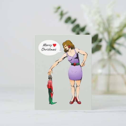 ザリトル小妖精や小人クリスマスホリデーハガキ シーズンポストカード (スタンド正面)