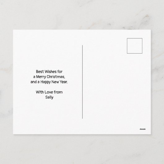 ザリトル小妖精や小人クリスマスホリデーハガキ シーズンポストカード (裏面)