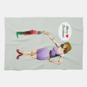 ザリトル小妖精や小人 キッチンタオル (横)