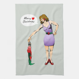 ザリトル小妖精や小人 キッチンタオル