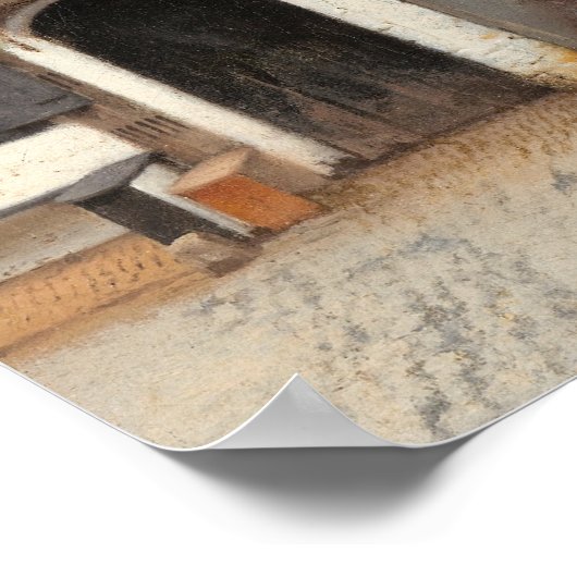 ザリトル通りバイヨハネス・フェルメール ポスター (角)