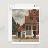 ザリトル通りバイヨハネス・フェルメール ポストカード (正面/裏面)