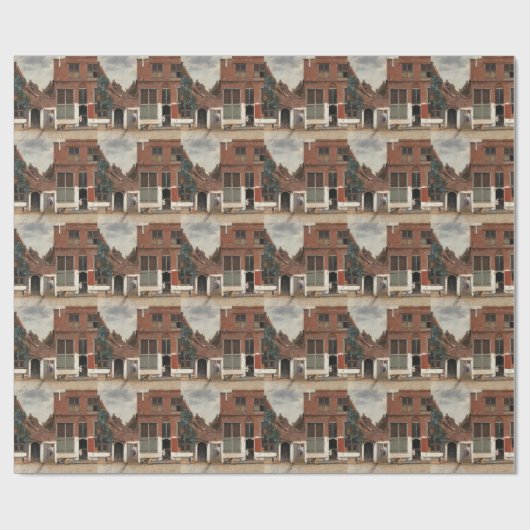 ザリトル通りバイヨハネス・フェルメール ラッピングペーパー (フラット)