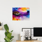 ザリバーオッター |デジカラフルタル絵画ズ ポスター (ホームオフィス)