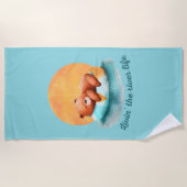 ザリバーライフベア |かわいいデジタルアート ビーチタオル (正面)