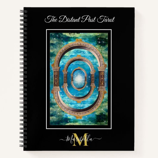 ザリモート過去タロットデッキカードバックモノグラム ノートブック (正面)