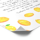 ザリングや輪ゲームレモンブライダルシャワーメイン絞り ポスター (角)